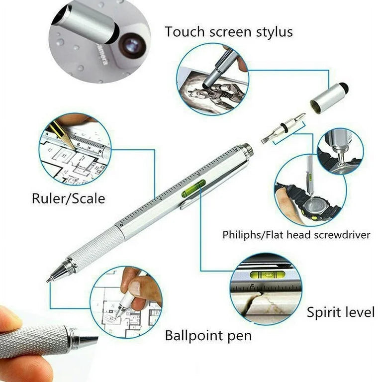 6 in 1 Multifunction Ballpoint Pen