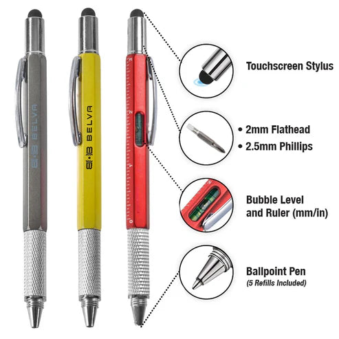 6 in 1 Multifunction Ballpoint Pen